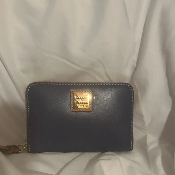 Dooney & Bourke Blue Leather Wallet with Gold Accents - Picture 7 of 14